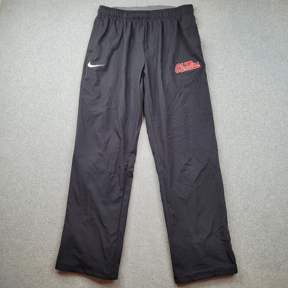 Nike Ole Miss Track Pants Mens Medium Black Rebels Dri-FIT 889844-010